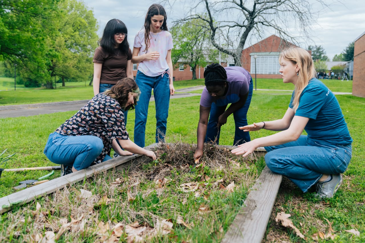 Nashville School of Arts students Camden Andrade, Noah Cappellino, Madison Moore (Project Leader), Saqbe Alvarez, Mia Rodas Munoz, Alison Lipschutz restored flowerbeds on their school’s campus that had lacked upkeep and had been overrun by weeds. The group of seniors wanted to restore the flowerbeds to prevent them from being completely removed from campus grounds while spreading mindfulness and allowing students an outlet to connect with nature. By removing the weeds, planting locally sourced native flowers, and future plans to include signs that other students can read to learn about the flowerbeds' miniature ecosystems, the students hope to leave a positive impact on campus after they leave for college. “I really want to make sure that all of the faculty [and students] know that these flowerbeds exist, and if they would like take care of it, and I want to make sure to maybe have little sticks [with information cards attached to them] on how to take care of them in the garden bed,” Moore said.